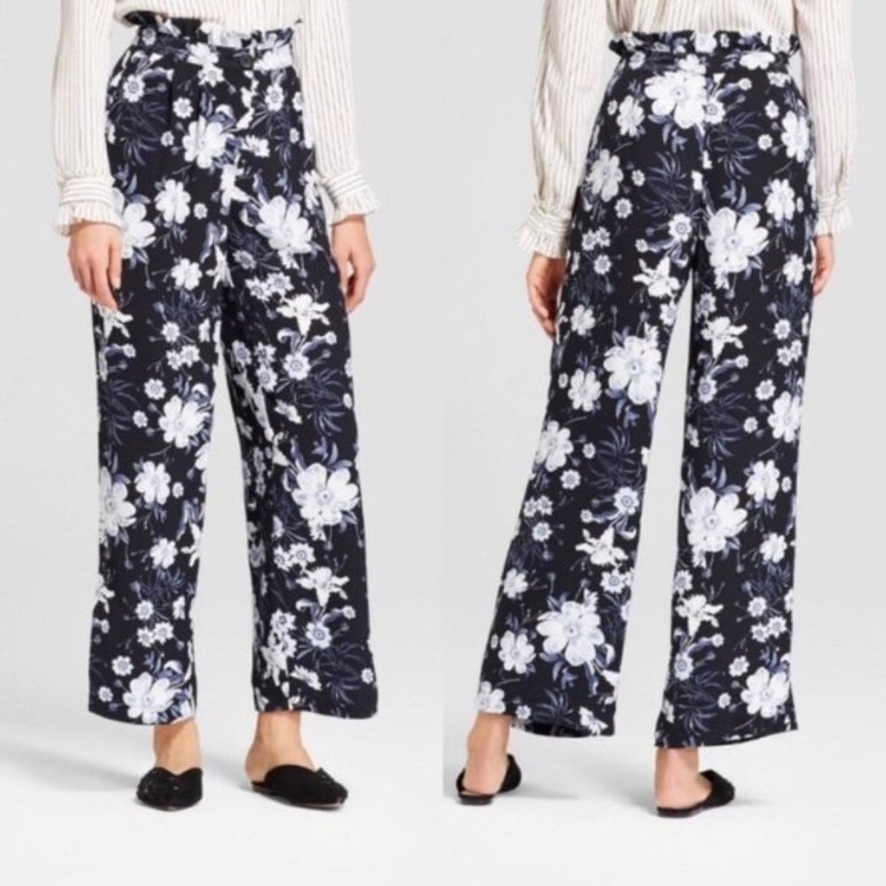 Who What Wear Moonlight Floral PALAZZO Pants E29